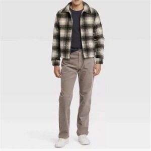 Goodfellow & Co Men 42X30 Gray Straight Fit Corduroy 5-Pockets Pants Stretch NEW